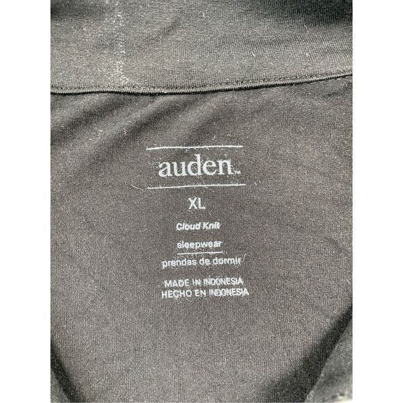 Auden Cloud Knit Pajama Top Womens‎ XL Black Short Sleeve Button Sleepwear NWT - Picture 4 of 9